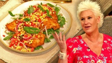Anne Burrell Teaches Drew How to Make an Easy-Peasy Chicken Milanese | Drew's Cooking School