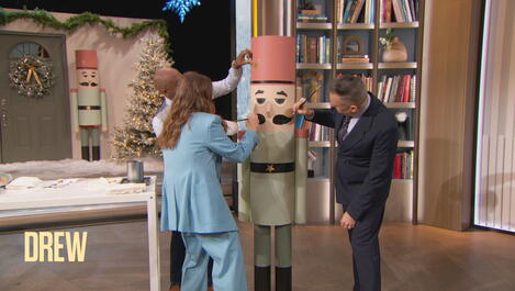 Mikel Welch Shows Drew How to Make Life-Size Nutcrackers on a Budget