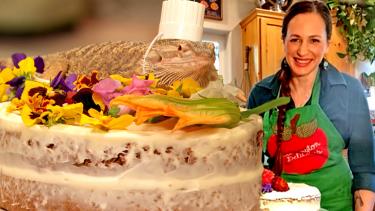 Chef Lenny the Lizard Bakes an Amazing Carrot Cake with Drew