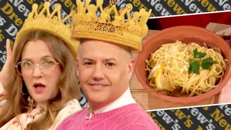 '"The Pasta Queen" Crowns Drew and Ross Mathews Pasta King and Queen of Pasta Week | Drew's News
