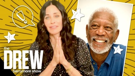 Courteney and Morgan Freeman