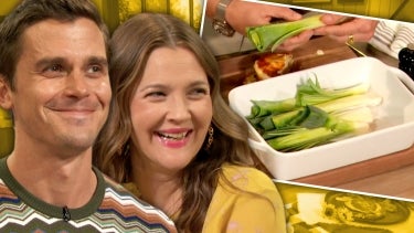 Antoni Porowski Shows Drew How to Make a Tasty Roasted Leeks Side Dish 