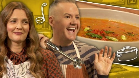 Ross Mathews Teaches Drew How to Make His Split Pea Soup Recipe with a Fun Twist
