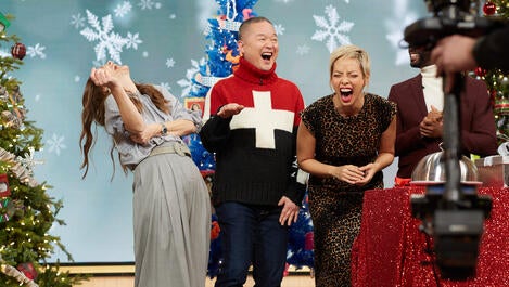 Drew and Her Drew Crew Face Off in a Holiday Tree Decorating Competition 